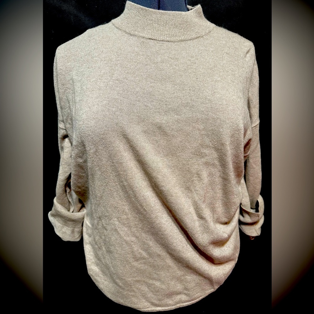NWT Madewell Beige Light Weight Mock Neck Sweater | Large